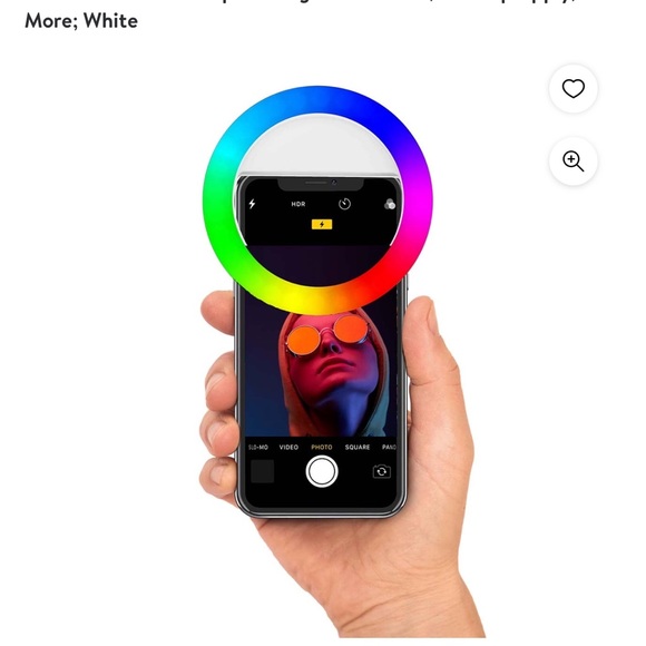 Bower RGB Phone Clip LED Light for Selfies, Makeup Apply, and More; White - Picture 7 of 8